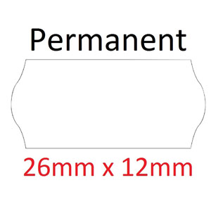 Price Gun Labels CT4 - 26mm x 12mm White Permanent - 10 Rolls